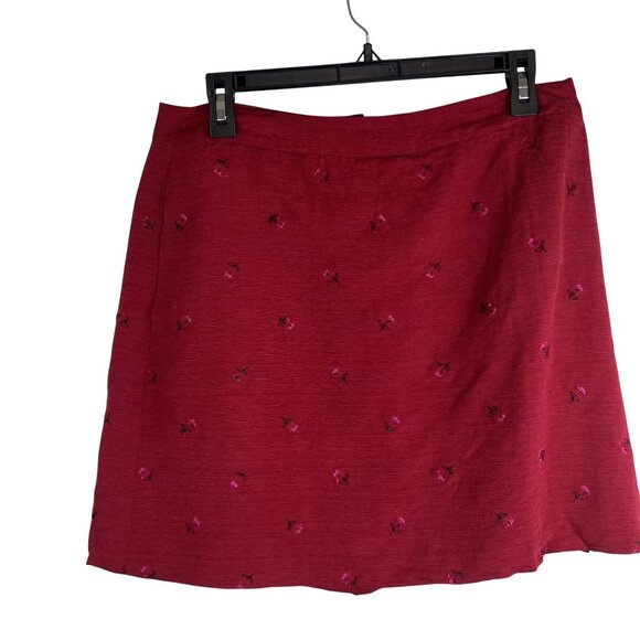 Elegant Cherry Red Women's Skort - Picture 1 of 13